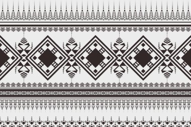 İşlemeli, pürüzsüz etnik boho deseni. Geleneksel nakış. Kumaş, kumaş, duvar kağıdı. Halk düzeni. Tekstil, kumaş ve tekstil için kabile deseni