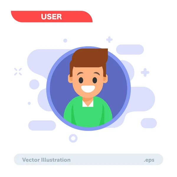 Simple Flat Graphic Boy Character Vector Illustration — стоковый вектор