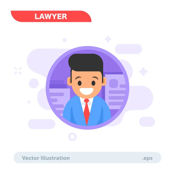 Eenvoudige Platte Grafische Advocaat Teken Vector Illustratie — Stockvector