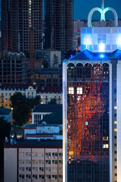 Cityscape Kiev Ukrayna Otelinin Havadan Görünümü — Stok fotoğraf