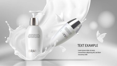 Kozmetik gerçekçi vektör krem ve deodorant
