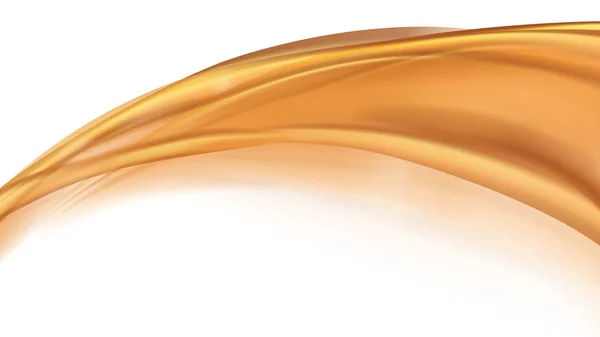 Turuncu altın akan sıvı soyut vektör — Stok Vektör