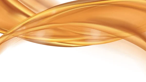 橙色金色流动液体抽象载体 — 图库矢量图片