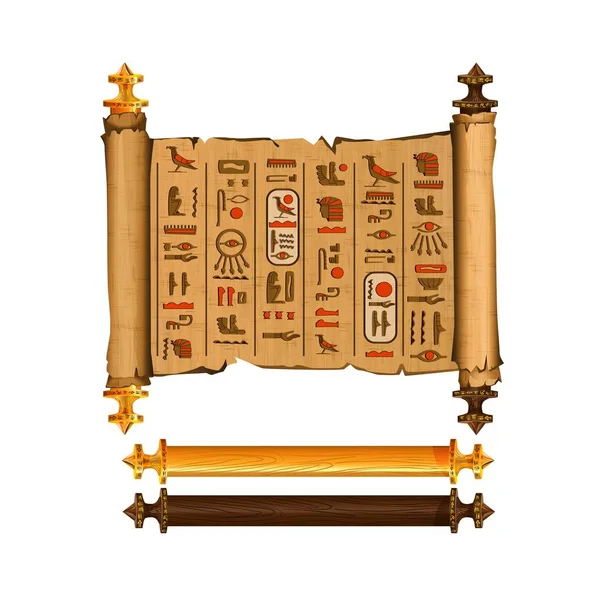 Het oude Egypte papyrus scroll cartoon vector — Stockvector