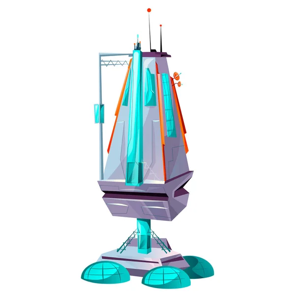 Ruimteschip of shuttle vector cartoon — Stockvector