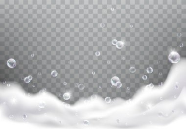 Banyo köpüğü veya sabun suds gerçekçi vektör