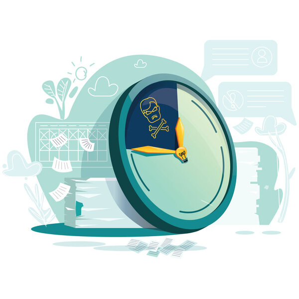 Вектор бизнес-концепции Deadline
