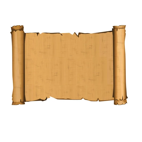 Ancienne Egypte rouleau de papyrus avec tige en bois — Image vectorielle