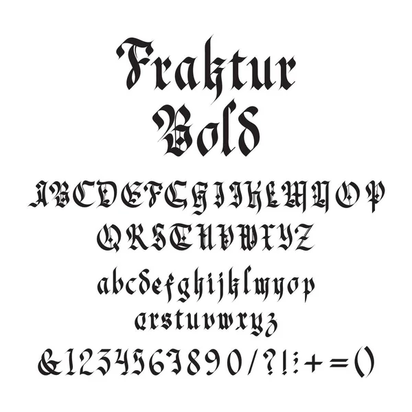 Вінтажний готичний жирний шрифт Векторні ілюстрації — стоковий вектор
