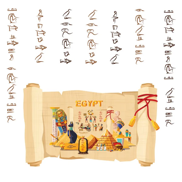 Égypte ancienne infographie concept de voyage — Image vectorielle