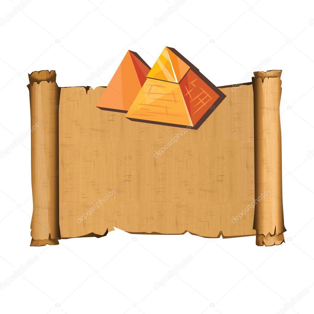 Ancient Egypt papyrus part cartoon vector