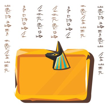 Taş tahta, kil tablet ve Mısır hiyeroglifleri