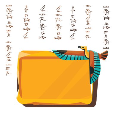 Taş tahta, kil tablet ve Mısır hiyeroglifleri