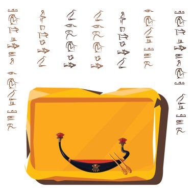 Taş tahta, kil tablet ve Mısır hiyeroglifleri