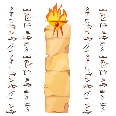 Antik Mısır papirüs bölüm karikatür vektör