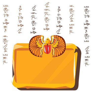 Taş tahta, kil tablet ve Mısır hiyeroglifleri