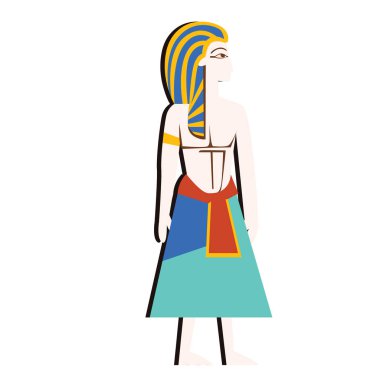 Antik Mısır duvar sanatı veya duvar karikatür vektör