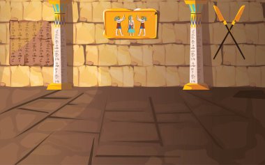 Antik Mısır firavun mezarı veya tapınak odası