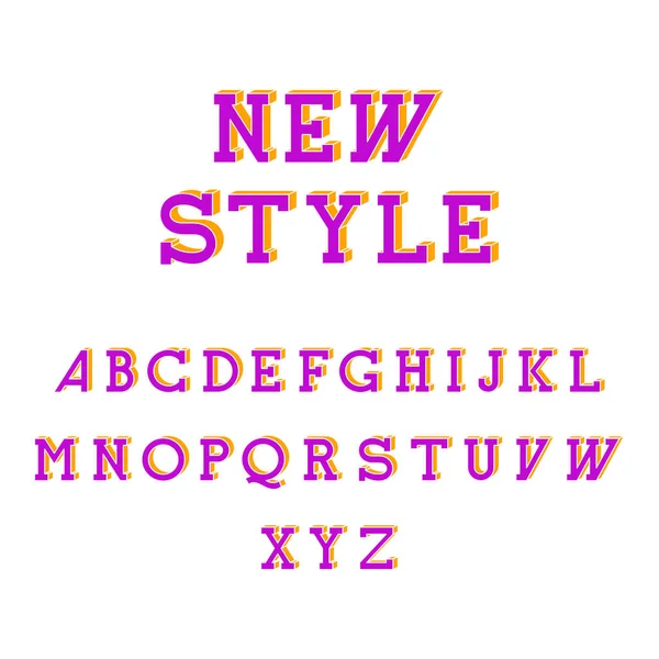 New style isometric font vector illustration — Stock Vector