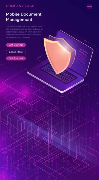 Data Protection concept, online beveiligings garantie — Stockvector