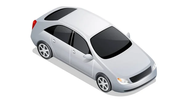 Beyaz üzerinde izole edilmiş İzometrik araç simgesi — Stok Vektör