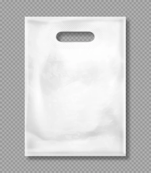 Mockup vetorial de saco de plástico branco — Vetor de Stock