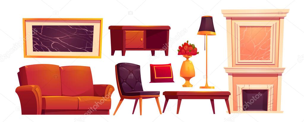 Luxury old living room stuff, classic furniture