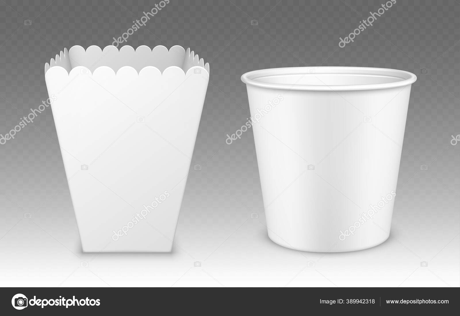 Download Blank Bucket For Popcorn Hen Wings Or Legs Mockup Vector Image By C Klyaksun Vector Stock 389942318