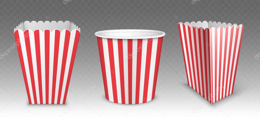 Download Striped Bucket For Popcorn Chicken Wings Or Legs Mockup Isolated On Transparent Background Empty Red And White Stripy Pail Fastfood Paper Hen Bucketful Food Box Render Realistic 3d Vector Mock Up PSD Mockup Templates