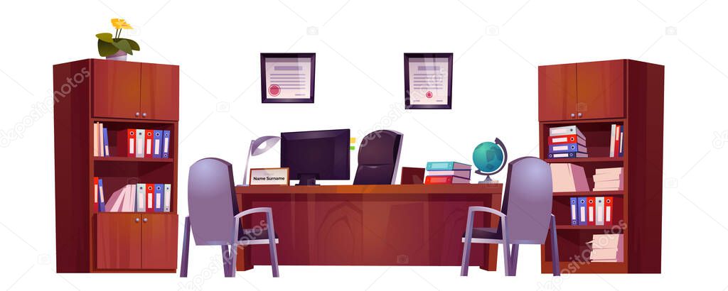 Office interior of school principal or guidance