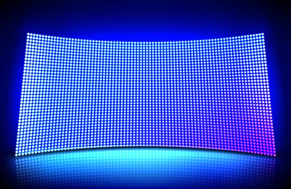 Glühende konkave LED-Wand-Videoleinwand — Stockvektor