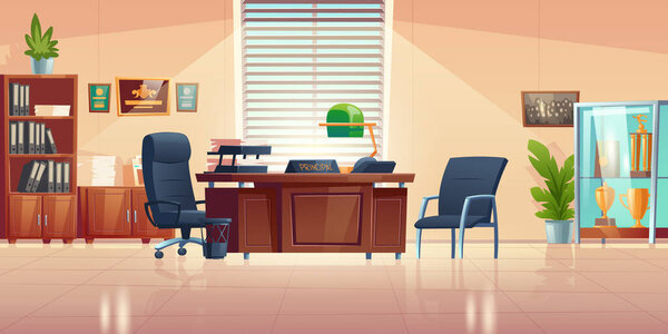 Vector interior de la oficina de directores en la escuela — Vector de stock
