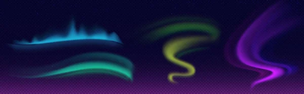 Aurora borealis, aurores boréales — Image vectorielle