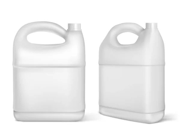 塑料罐，白色的罐装隔离瓶 — 图库矢量图片