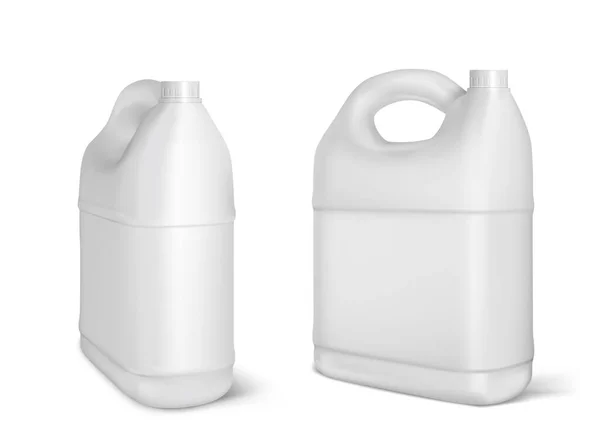 塑料罐，白色的罐装隔离瓶 — 图库矢量图片