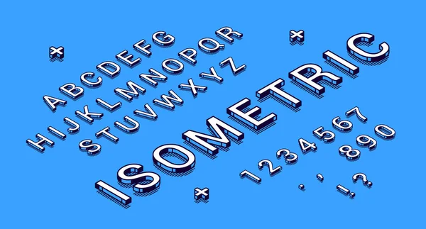 Fonte de typographie isométrique vectorielle — Image vectorielle