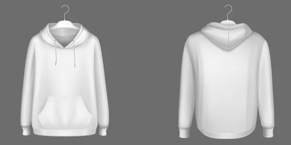 Hoody, camisola preta no cabide mock up set —  Vetores de Stock