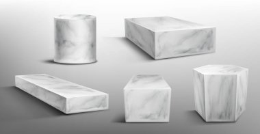 Mermer kaideler veya podyum, soyut boş aşamalar