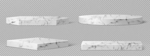 Pedestales de mármol o podio, etapas vacías abstractas — Archivo Imágenes Vectoriales