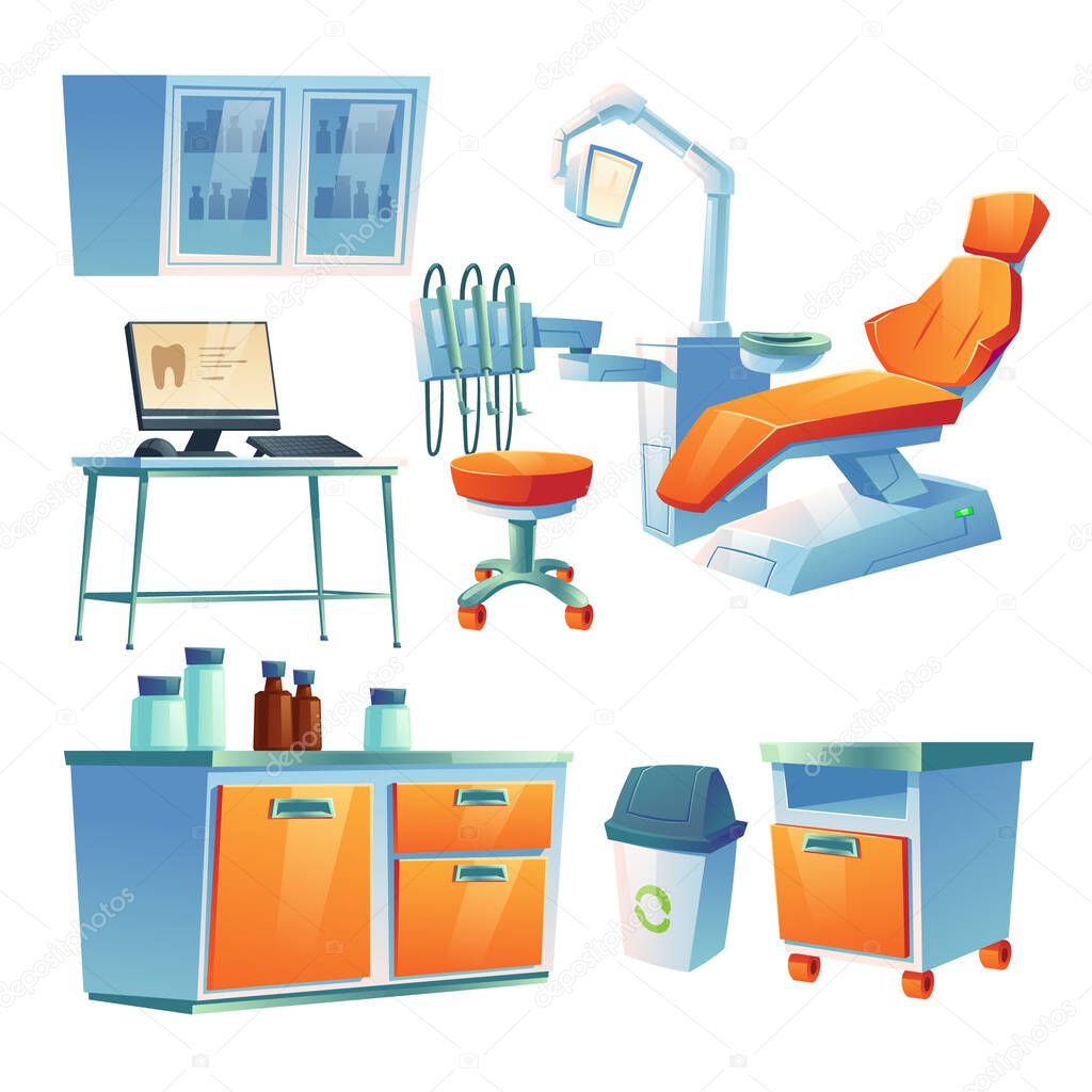 Dentist cabinet, stomatology room in clinic