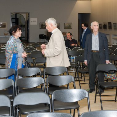 Moskova, Rusya - Ekim, 2018 yaklaşık: Saratov dan performans Retro Caz Orkestrası. Süre sonra konser. Mimar, iç Merkezi ev.