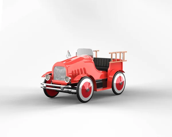 Oldtimer Feuerwehrauto auf weißem Hintergrund isoliert — Stockfoto