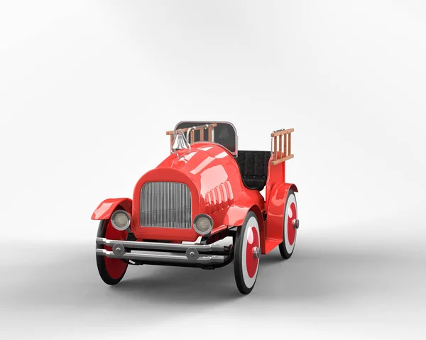 Vintage πυροσβεστικό όχημα στο λευκό φόντο απομονωμένη — Φωτογραφία Αρχείου