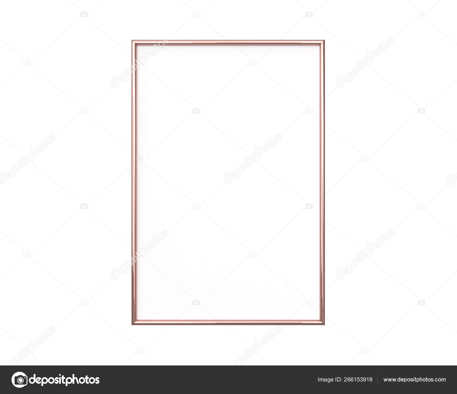 Download A4 Rose Gold Frame Mockup On A White Background 2x3 Vertical P Stock Photo C Photolas 266153918 PSD Mockup Templates