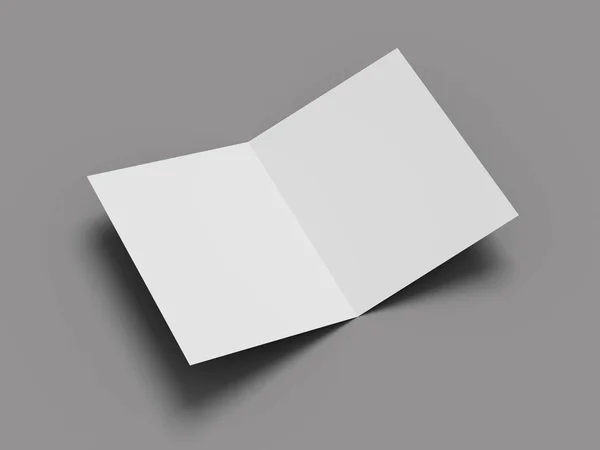 白色垂直小册子模拟小册子杂志A4 — 图库照片