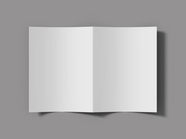 Beyaz dikey broşür dergisi A4