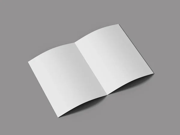 White vertical booklet mockap brochure magazine A4 divided into — 스톡 사진