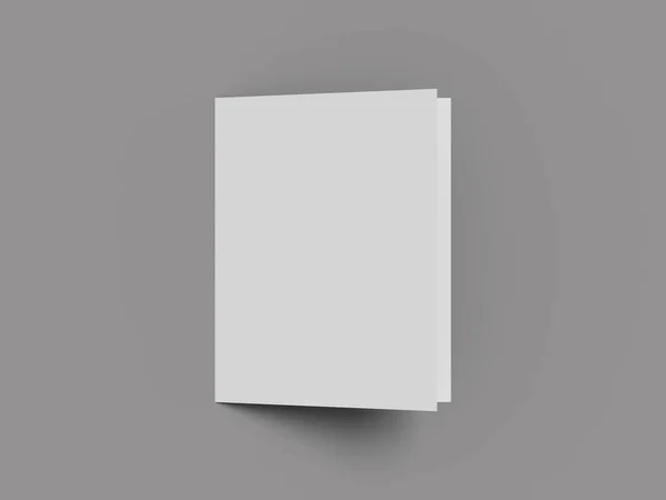 Folleto vertical blanco mockap folleto revista A4 dividido en —  Fotos de Stock