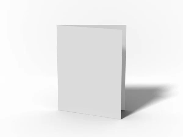 Fehér függőleges füzet mockap prospektus magazin A4 osztva — Stock Fotó