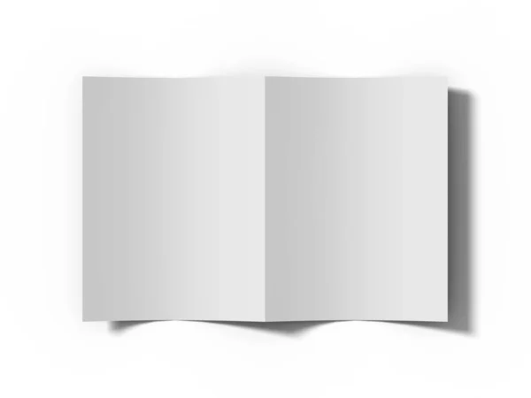 Περιοδικό A4 για το λευκό κάθετο φυλλάδιο — Φωτογραφία Αρχείου